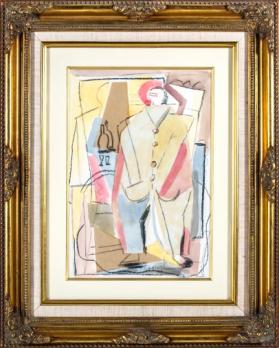 Charles GRIMT - Ivresse, 1961, Collage et pastel signé 2