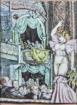 Reginald MARSH - Burlesque dancer, The show, Aquarelle et encre signée 2