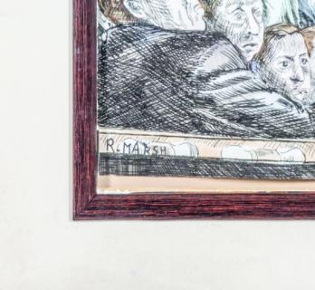 Reginald MARSH - Burlesque dancer, The show, Aquarelle et encre signée 2
