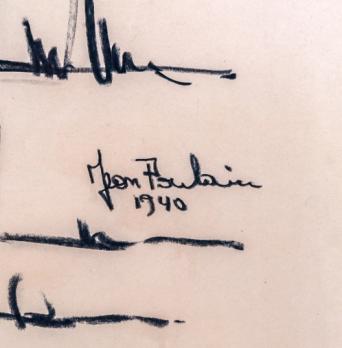 Jean POULAIN - Antilope Kobo, 1940 - Aquarelle signée 2