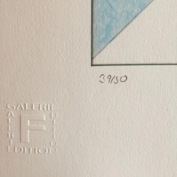 Gottfried HONEGGER - Composition graphique, 2015 - Lithographie signée au crayon 2