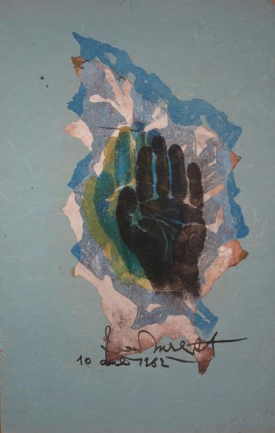 Jean LURCAT - Main de l’artiste, Lithographie originale signée (vers 1962) 2
