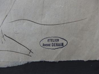 André DERAIN - Modèle nu assis, Dessin original signé 2