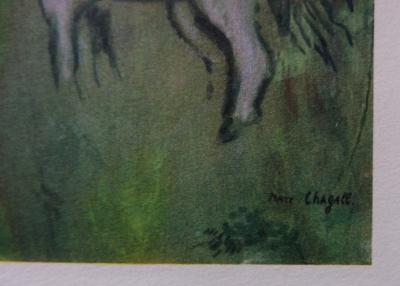 Marc CHAGALL - Fille de cirque avec tête de loup, Lithographie et collotype, signée 2