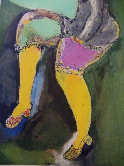 Marc CHAGALL - Fille de cirque avec tête de loup, Lithographie et collotype, signée 2