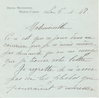 UTRILLO Lettre à propos de sa mère Suzanne VALADON 2