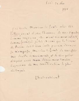 Alphonse de CHATEAUBRIAND - Lettre autographe signée 2