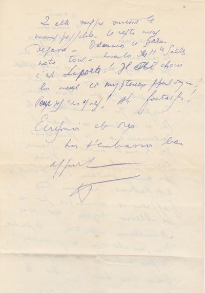 Louis-Ferdinand CELINE - Exil, 1947 - Lettre autographe signée 2