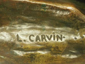 Louis-Albert CARVIN (1860-1951). La lionne blessée. Bronze 2