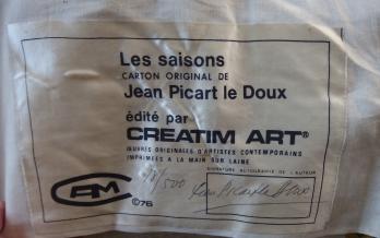 Jean PICART LE DOUX - Les Quatre Saisons, Tapisserie signée 2