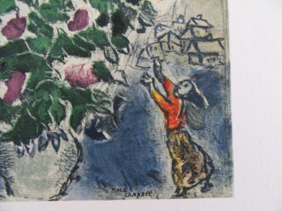 Marc CHAGALL : Couple au bouquet, Lithographie originale Signée 2