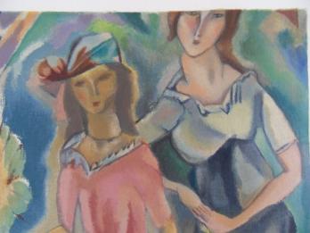 Jules PASCIN - Deux femmes - Bois gravé original Signé 2