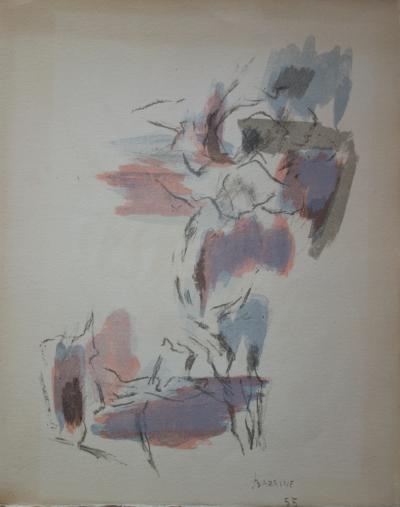 Jean BAZAINE : Maeght 1956 - Lithographie originale signée 2