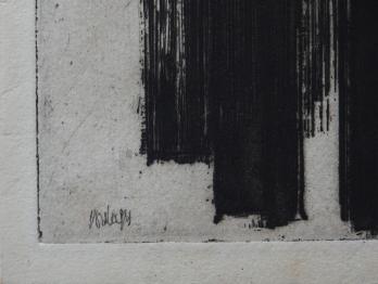 Pierre Soulages : Eau-forte III, Eau-forte originale, signée - 1956 2