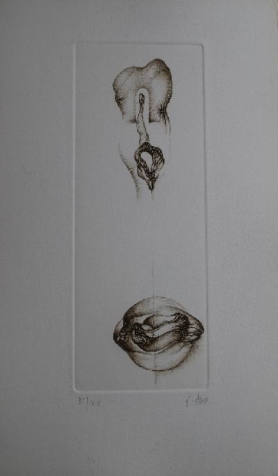 Fred DEUX - Gris 3 - Gravure originale signée - 100ex - 1978 2