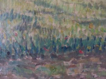 Paul-Emile Pissarro : Printemps - Les Pommiers en Fleur, Huile sur toile signée (vers 1935) 2