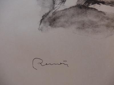 Pierre-Auguste RENOIR : Etude de femme nue assise, Lithographie roiginale singée #1904 2