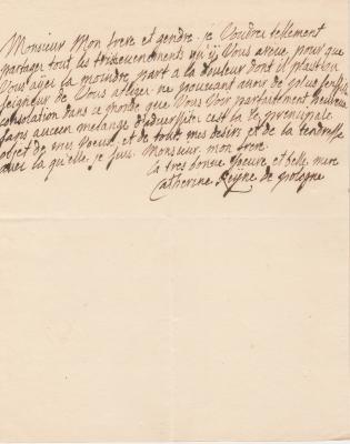 Catherine Reine de Pologne  - Lettre autographe signée au roi LOUIS XV 2