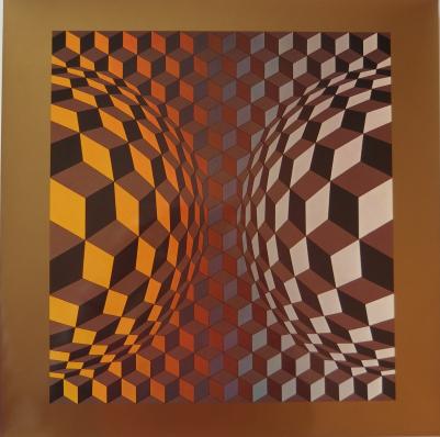 Victor VASARELY : Hexagone CHEYT-OND, Héliogravure en couleurs - 1975 2