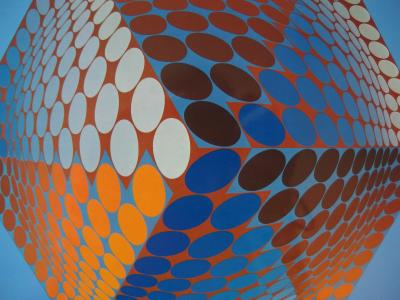 Victor VASARELY : Hexagone TUPA-3, Héliogravure en couleurs - 1975 2