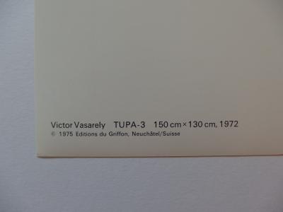 Victor VASARELY : Hexagone TUPA-3, Héliogravure en couleurs - 1975 2