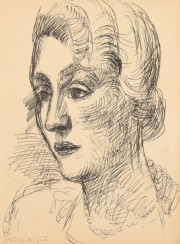 Marcel GROMAIRE, Marcel : « Portrait de femme, 1925 » Dessin à l’encre de Chine 2