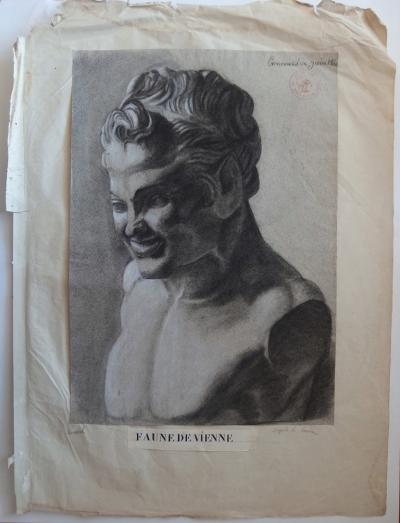 Charles Roussel - Faune de Vienne - dessin original signé 2