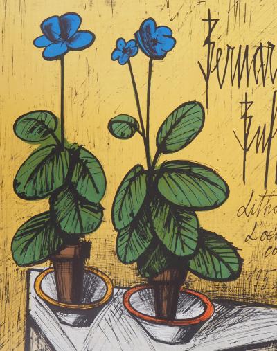 Bernard BUFFET : Les Primevères - Lithographie originale signée - 1980 2