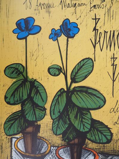 Bernard BUFFET : Les Primevères - Lithographie originale signée - 1980 2