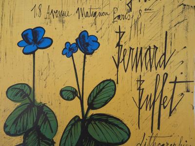 Bernard BUFFET : Les Primevères - Lithographie originale signée - 1980 2