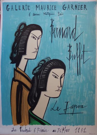 Bernard BUFFET : Le Japon, les japonaises - Lithographie originale signée - 1981 2