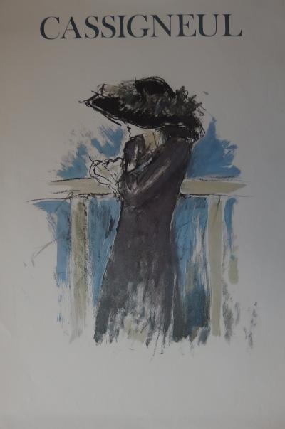 Jean-Pierre CASSIGNEUL : Femme accoudée  - Affiche originale d’époque 2