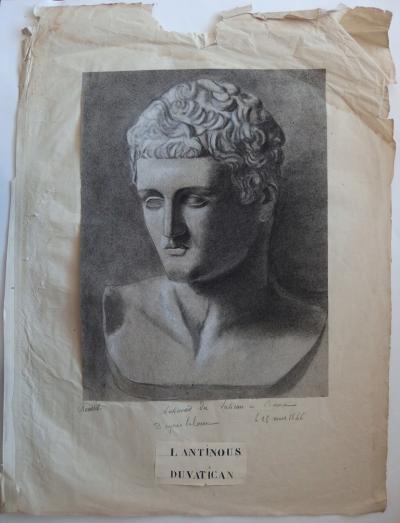 Charles Roussel - L’Antinoüs du Vatican, dessin 2