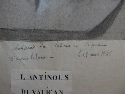 Charles Roussel - L’Antinoüs du Vatican, dessin 2