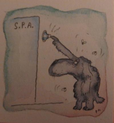 Fernando PUIG ROSADO  - Animaux abandonnés : la SPA, Aquarelle originale signée 2