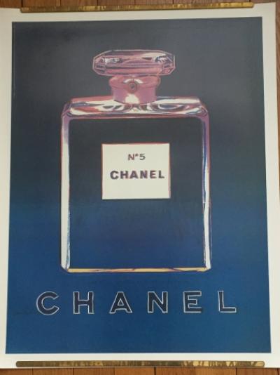 ANDY WARHOL (d’après) - Affiche Chanel No5 bleue 2
