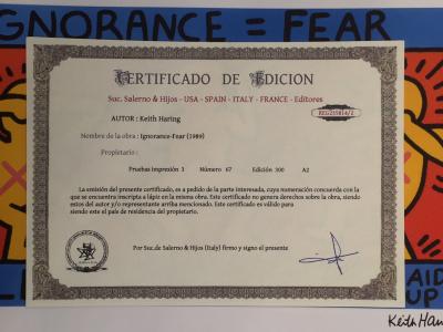 Keith Haring (d’après) - Ignorance-Fear (1989) 2
