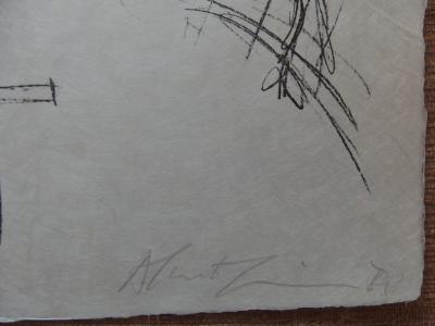 Alberto GIACOMETTI : A la lueur de la bougie, Lithographie originale signée au crayon 2