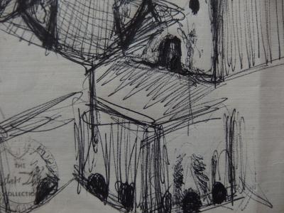 Salvador Dali : Etude pour les crânes de Zurbaran, Dessin original signé 2