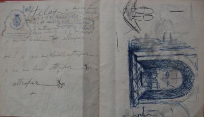 Salvador Dali : Etude pour les crânes de Zurbaran, Dessin original signé 2