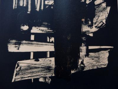 Pierre SOULAGES : Lithographie n°9, Lithographie originale signée (1959) 2