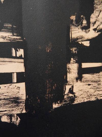 Pierre SOULAGES : Lithographie n°9, Lithographie originale signée (1959) 2