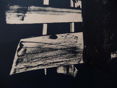 Pierre SOULAGES : Lithographie n°9, Lithographie originale signée (1959) 2