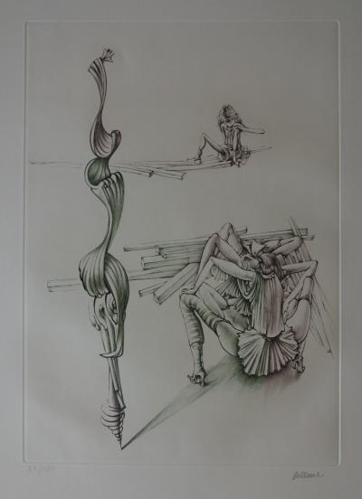 Hans BELLMER : Femme sur les planches - Gravure originale, Signée 2