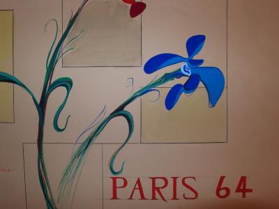 Jean-Luc GAILLET : Floralies Internationales, 1964 - Gouache originale 2