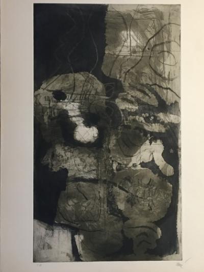 Antoni CLAVE - Composition, 1975 - Gravure signée au crayon 2