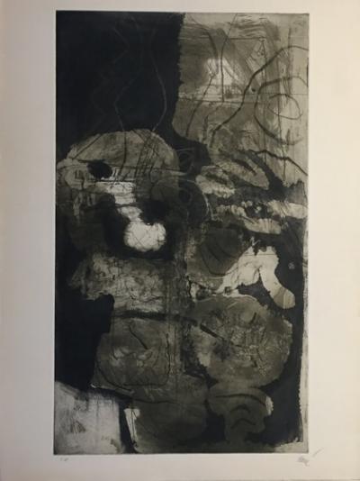 Antoni CLAVE - Composition, 1975 - Gravure signée au crayon 2
