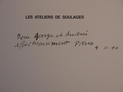 Pierre SOULAGES : Dédicace autographe à l’encre - Signée (1990) 2