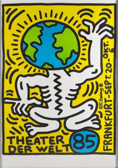 Keith Haring: Theater Der Welt, 1985 - Serigrafia originale firmata 2