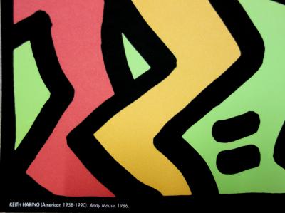Keith HARING (d’après) : Andy Mouse with People - lithographie signée 2